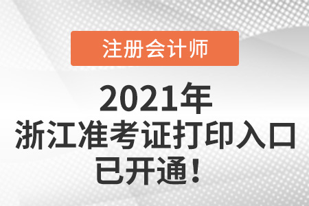 浙江2021年cpa打印准考证入口已开通