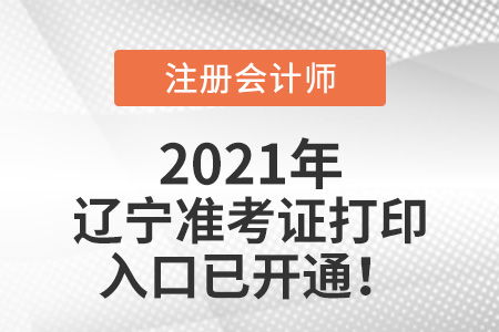 辽宁省朝阳2021cpa准考证打印入口开通啦