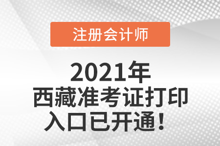 2021年西藏自治区阿里CPA准考证打印入口已开通