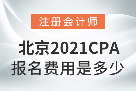 北京市昌平区2021cpa报名费是多少？