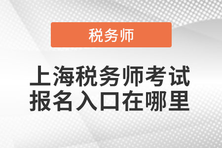 上海市普陀区税务师考试报名入口在哪里