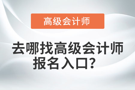 去哪找高级会计师报名入口？