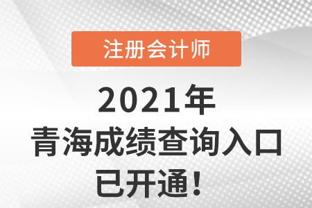 2021年青海注册会计师成绩查询系统开通啦