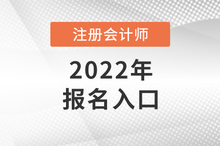 2022年注册会计师报名入口是什么