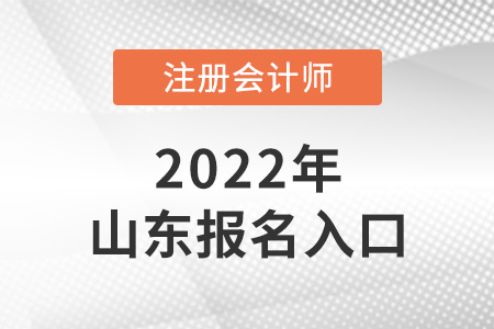 2022年山东注会考试报名入口是什么？