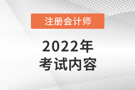 2022年注册会计师考什么？