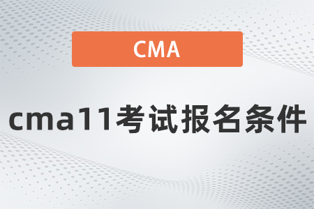 cma11考试报名条件