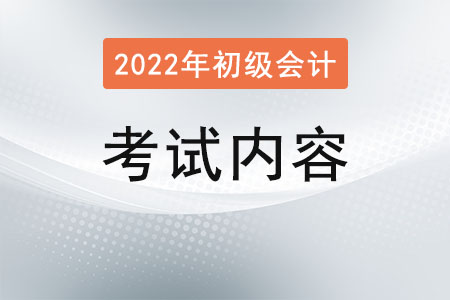 初级会计师考试内容有哪些？