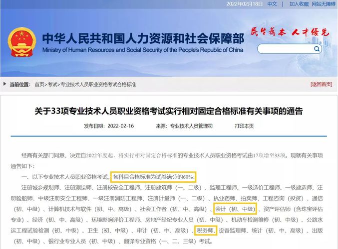 关于33项专业技术人员职业资格考试实行相对固定合格标准有关事项的通知