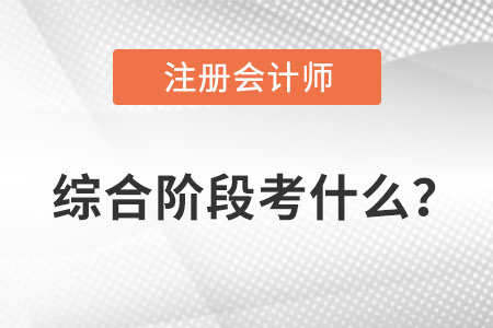 注会综合阶段考试考什么？