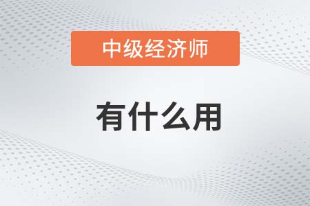 中级经济师的作用是啥