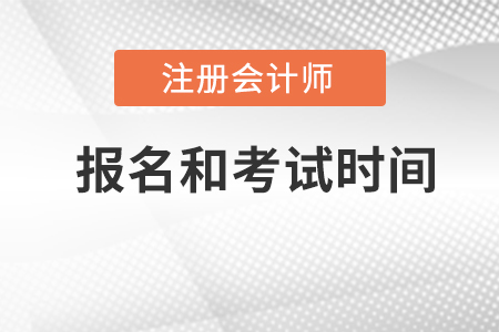 2022年注册会计师考试的报名和考试时间？