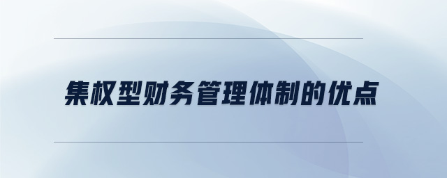 集权型财务管理体制的优点