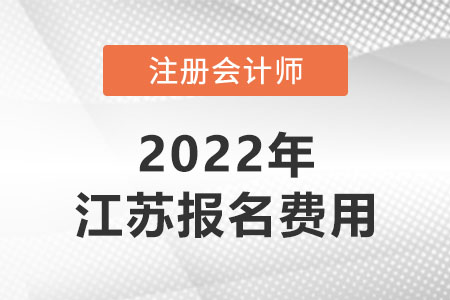 2022年江苏省连云港注册会计师报名费用是多少？