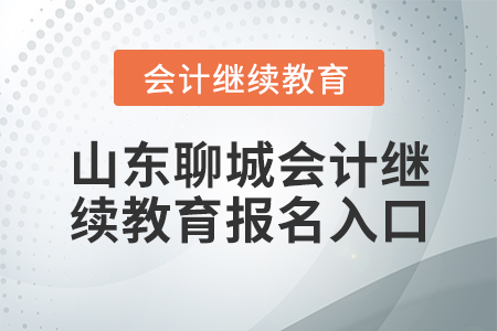 山东聊城会计继续教育报名入口