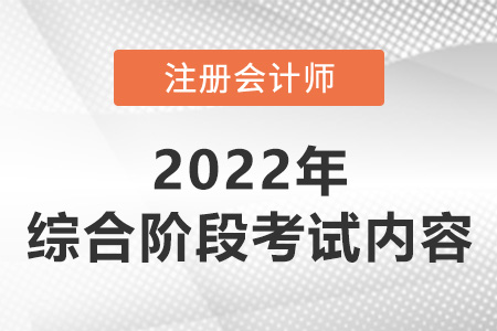 2022年注册会计师综合阶段考试考什么？