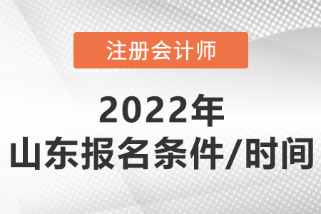 2022年山东省日照注册会计师报考条件和时间