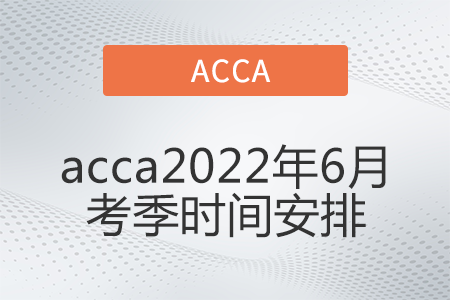 acca2022年6月考季时间安排