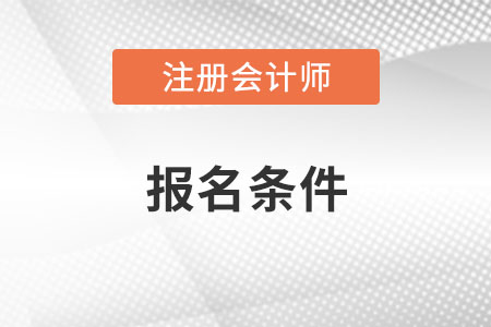 河南注册会计师报名条件是什么？