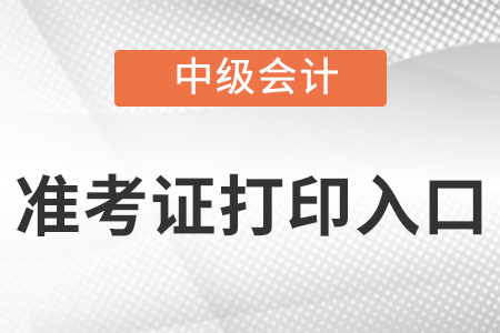 山东省临沂中级会计准考证打印入口怎么进？