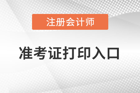 2022年广东省清远注册会计师准考证打印入口在哪里？