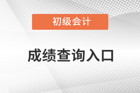 初级会计考试成绩查询入口是什么