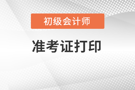 四川省遂宁初级会计准考证打印时间在2022年几月份？