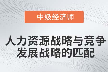 人力资源战略与竞争发展战略匹配_2022中级经济师人力资源知识点