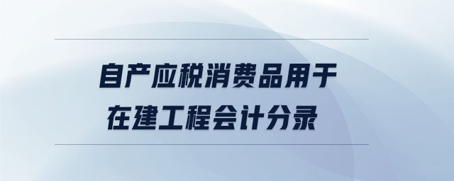 自产应税消费品用于在建工程会计分录