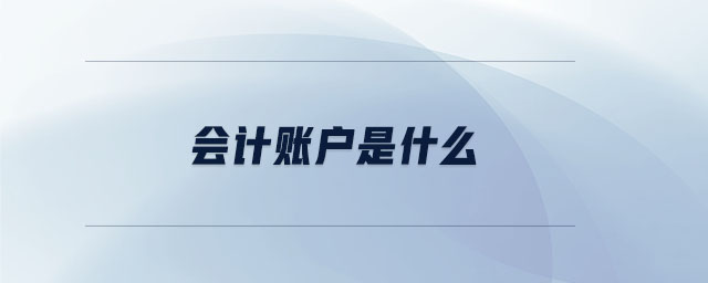 会计账户是什么