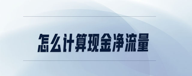 怎么计算现金净流量