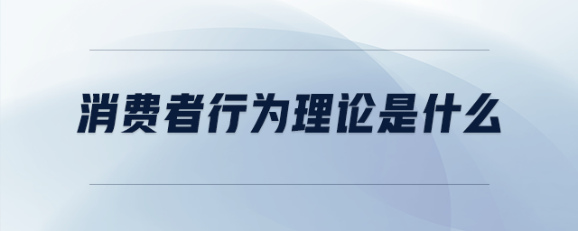 消费者行为理论是什么