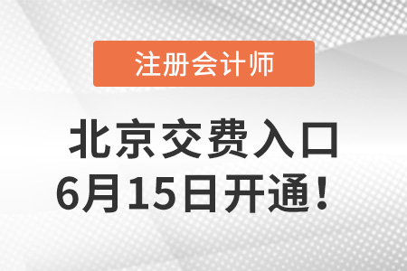 2023年北京市大兴区注会考试交费入口开通！赶快交费！