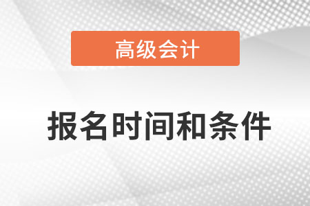 高级会计师报名时间和条件2023年速看