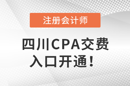 四川省广安CPA交费入口开通！速来交费！