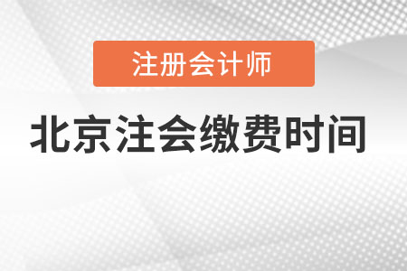 北京市延庆县注册会计师缴费时间