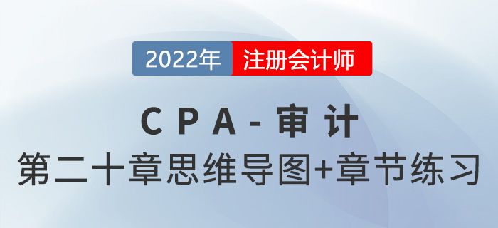 2022年注册会计师《审计》第二十章思维导图+章节练习