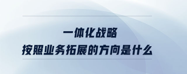 一体化战略按照业务拓展的方向是什么