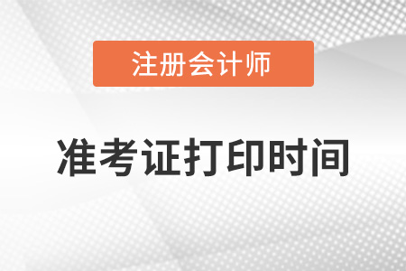 北京市东城区cpa打印准考证时间2022年8月8日-23日