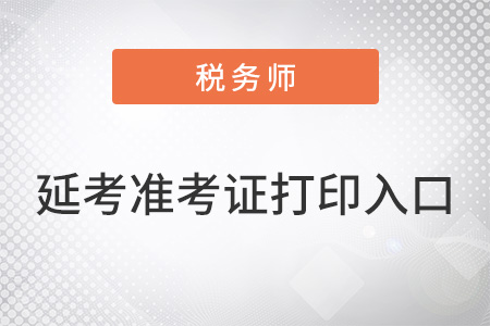 税务师延考2023年3月准考证打印入口