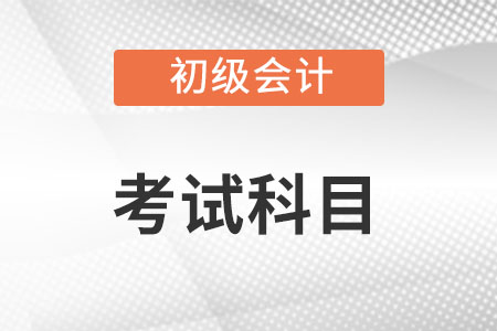 2023年初级会计考试考几科内容