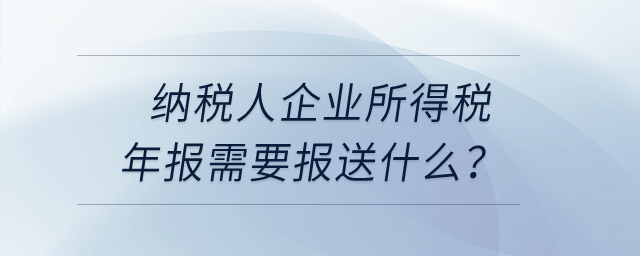 纳税人企业所得税年报需要报送什么？