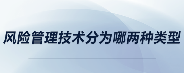 风险管理技术分为哪两种类型