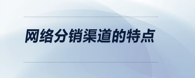 网络分销渠道的特点