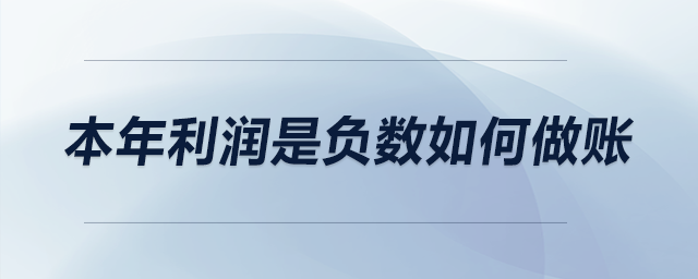 本年利润是负数如何做账？