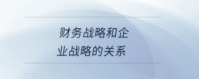 财务战略和企业战略的关系