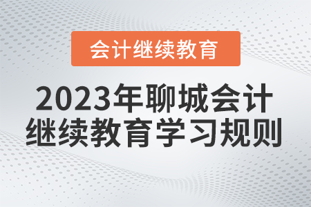 2023年聊城市直会计继续教育学习规则