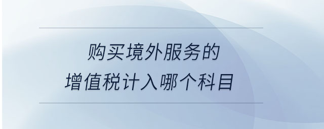 购买境外服务的增值税计入哪个科目