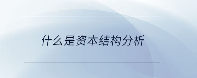 什么是资本结构分析