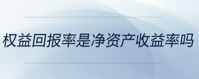 权益回报率是净资产收益率吗